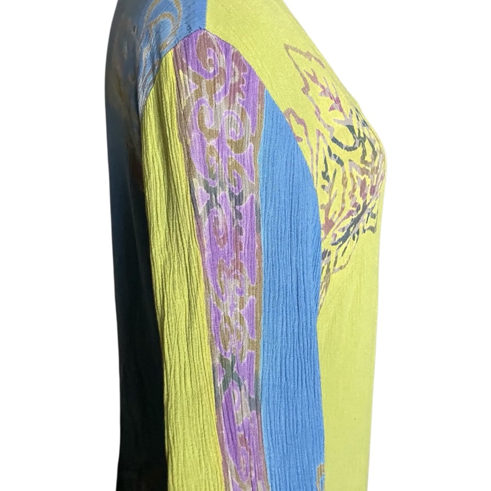 Soft Surroundings Batik Jacket Single Button Clos… - image 3